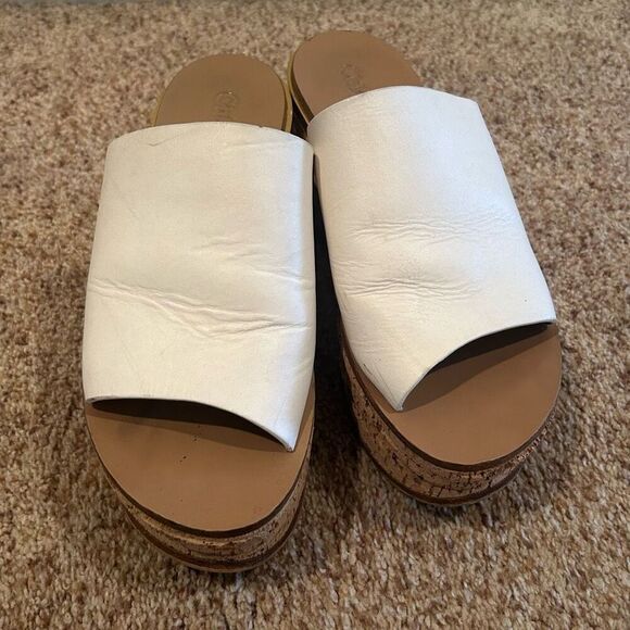 Chloe Wedge Sandal Leather White - Picture 12 of 13